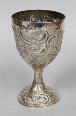 Lot 120 - A Victorian Silver Goblet, Maker's Mark Worn,...