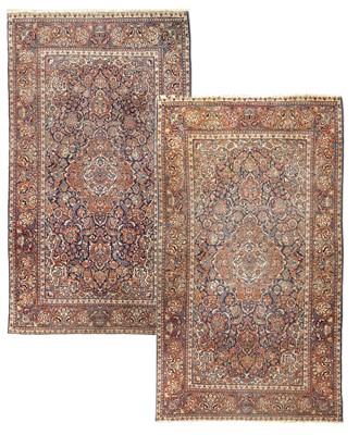 Lot 655 - Pair of Kashan Rugs Central Iran, circa 1930...