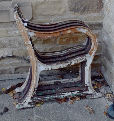 Lot 1263 - A Set of Four Cast Iron Bench Ends, 75cm by 74cm