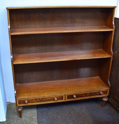 Lot 1305 - A Mahogany Waterfall Bookcase, fitted with two...