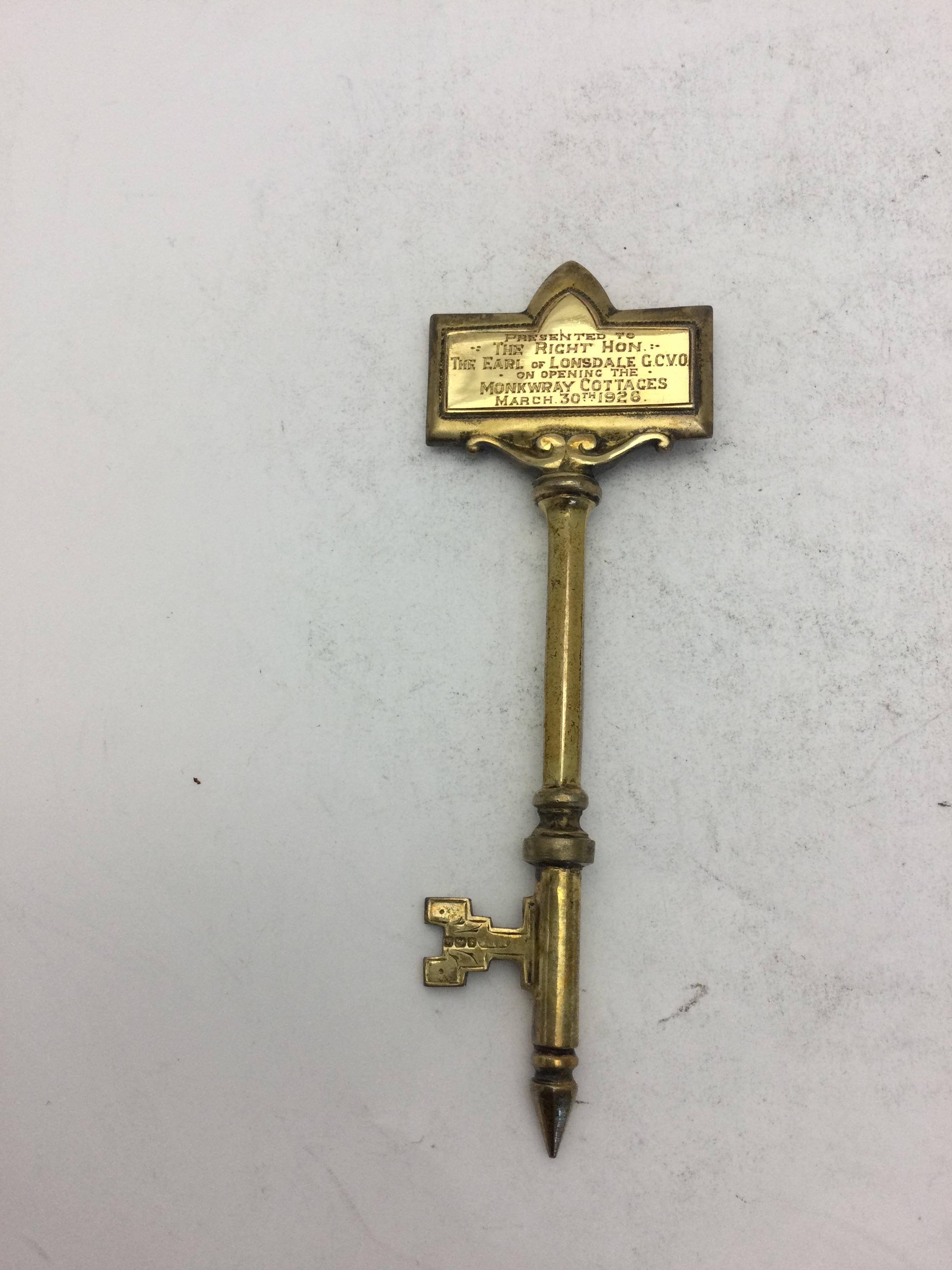 Lot 2058 A Victorian Silver PresentationKey and a