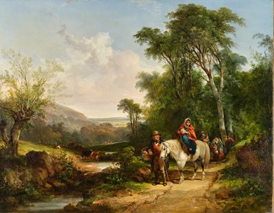 Lot 1030 - William Shayer Snr. (1787-1879) Travellers in...