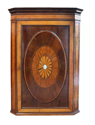 Lot 757 - A Late George III Satinwood, Tulipwood,...