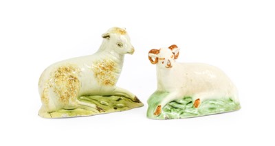 Lot 72 - A Yorkshire Prattware Model of a Ram, circa...