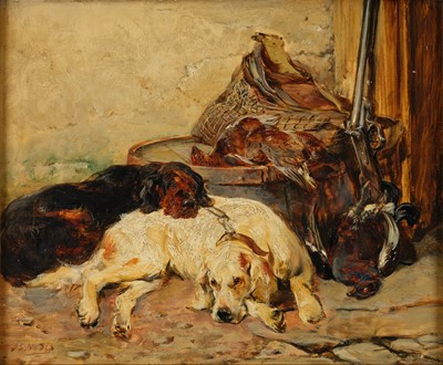 Lot 1049 - John Sargent Noble RBA (1848-1896) "Hounds and...