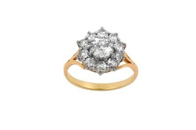 Lot 2221 - A Diamond Cluster Ring the round brilliant cut...