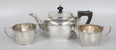 Lot 138 - A Three-Piece George V Silver Tea-Service, by...