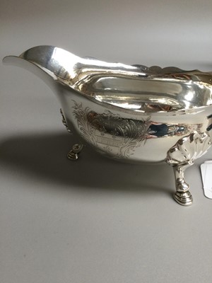Lot 38 - A George II Silver Sauceboat, Maker's Mark...