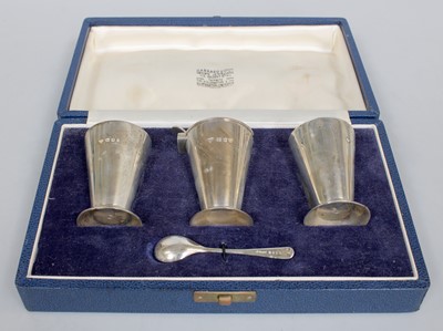 Lot 133 - A Cased Elizabeth II Silver Condiment-Set, by...