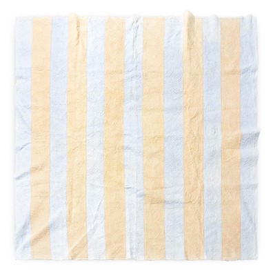 Lot 2073 - Late 19th Century North Country Strippy Quilt,...