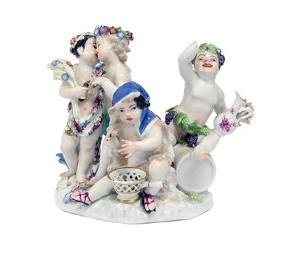 Lot 582 - A Meissen Porcelain Figure Group of The...