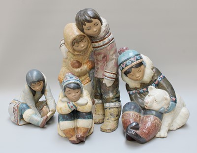 Lot 218 - A Group of Four Lladro Pottery Figures,...