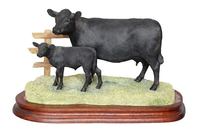 Lot 2119 - Border Fine Arts 'Aberdeen Angus Cow and Calf'...