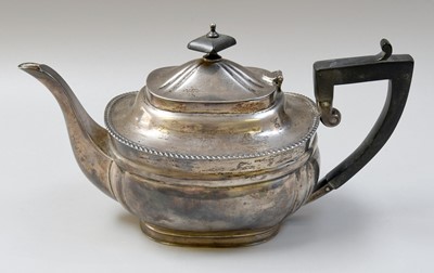 Lot 129 - A George V Silver Teapot, Maker's Mark Worn,...