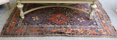 Lot 1017 - Khamseh Rug, the stepped diamond lattice field...