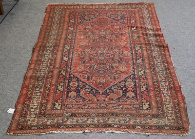 Lot 1009 - Malayir Rug, the blood red Herati lozenge...