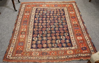 Lot 1022 - Afshar Rug, the midnight blue field of...