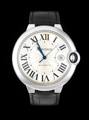 Lot 2129 - Cartier: A Stainless Steel Automatic Calendar...