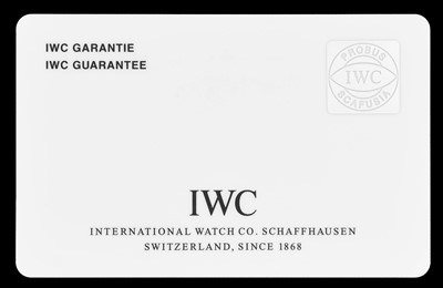 Lot 2128 - IWC: A Good 18 Carat Rose Gold Automatic Seven...