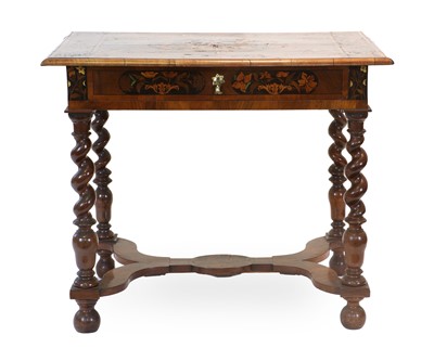 Lot 713 - A William & Mary Floral Marquetry Side Table,...