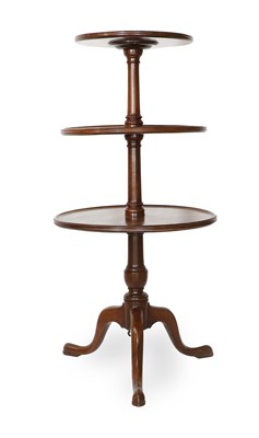 Lot 755 - A George III Mahogany Three-Tier Dumb Waiter,...