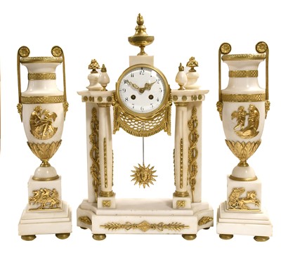 Lot 787 - A French White Marble and Gilt Metal Mounted...