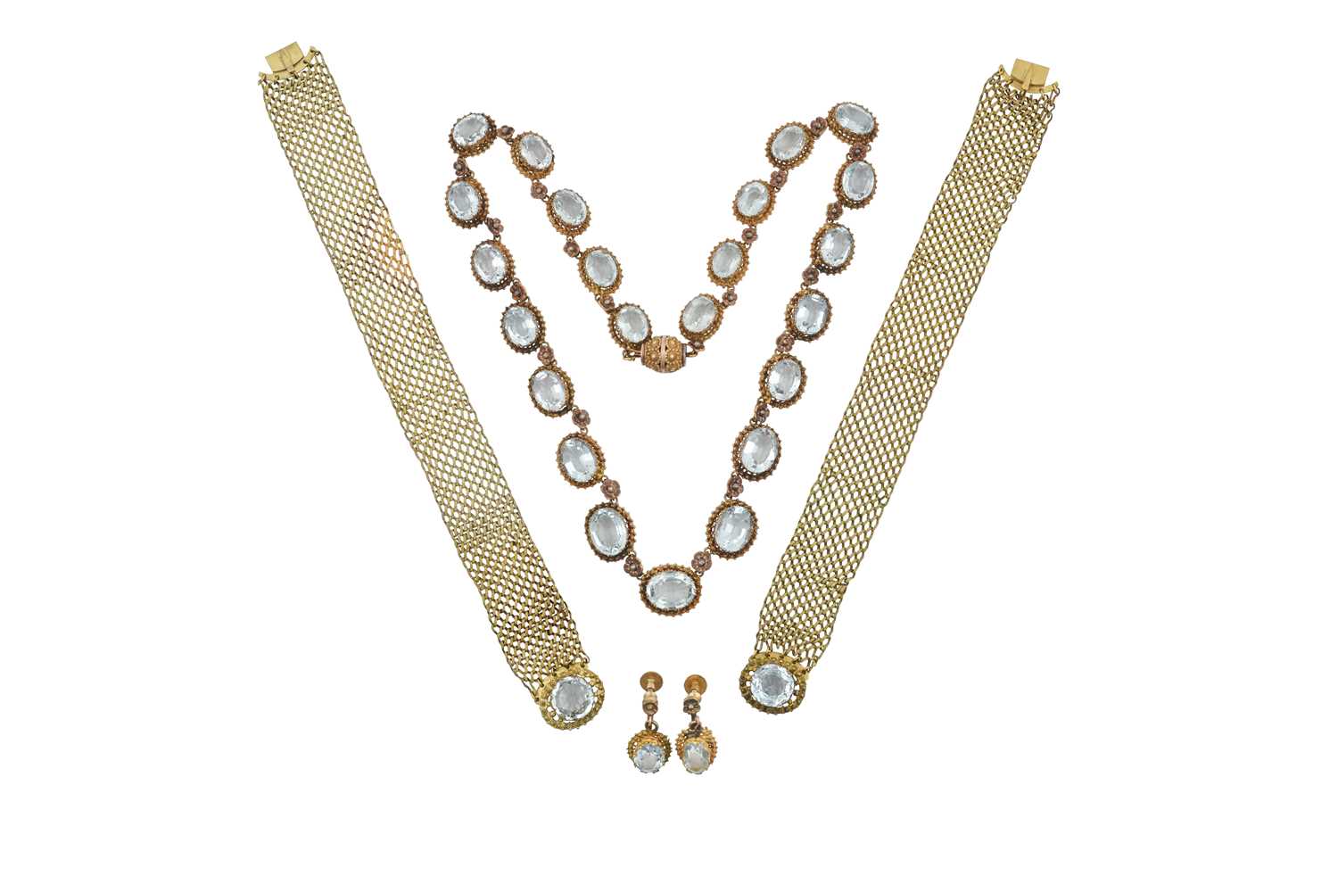 Lot 2191 - An Early 19th Century Cannetille Aquamarine...