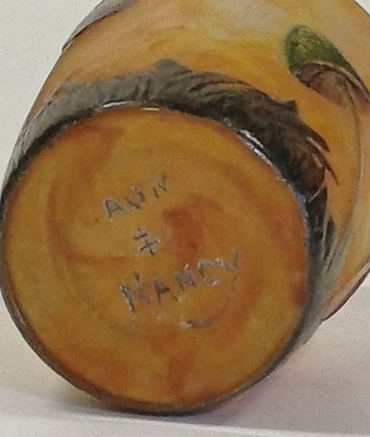 Lot 339 - A Daum Nancy Enamelled Cameo Les Champignons...