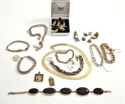 Lot 4 - Assorted silver jewellery and jewellery stamped '925' including bracelets, necklets, charms etc