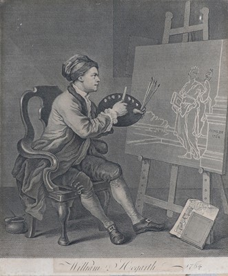 Lot 1071 - After William Hogarth (1697-1764) Painting the...