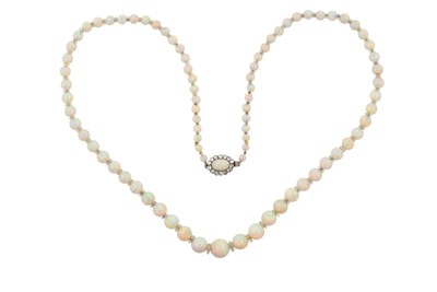 Lot 2248 - An Opal and Rock Crystal Necklace, with An...