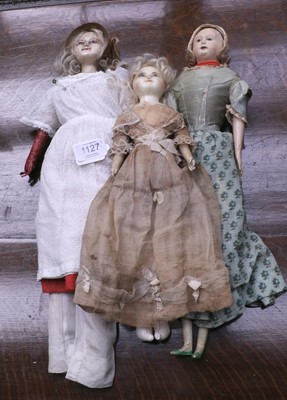 Lot 1127 - NB- Doll catalogued as wooden is papier mache...