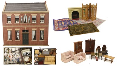 Lot 2010 - A Very Large 20th Century Dolls House with a...