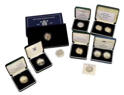 Lot 415 - 11x UK Silver Proof Two Pound Coins, various...