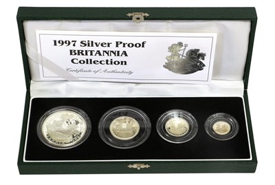 Lot 425 - Silver Proof Britannia Collection 1997, 4 coin...