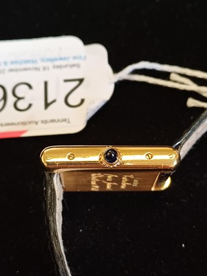 Lot 2136 - Cartier: A Lady's 18 Carat Gold Wristwatch,...
