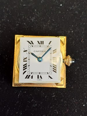 Lot 2136 - Cartier: A Lady's 18 Carat Gold Wristwatch,...