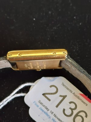 Lot 2136 - Cartier: A Lady's 18 Carat Gold Wristwatch,...