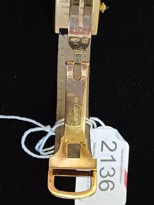 Lot 2136 - Cartier: A Lady's 18 Carat Gold Wristwatch,...