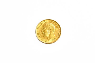 Lot 115 - George V, Half Sovereign 1913; extremely fine...