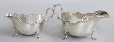 Lot 102 - A George V Silver Sauceboat and an Elizabeth...