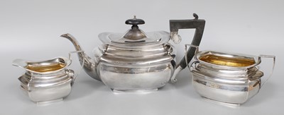 Lot 118 - A Three-Piece George V Silver Tea-Service, by...