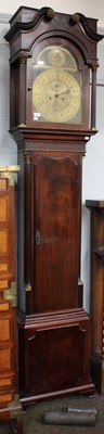 Lot 1197 - A Mahogany Eight Day Longcase Clock, 13" arch...