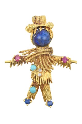 Lot 2210 - A Multi-Gem Set Novelty Brooch, by Cherny...