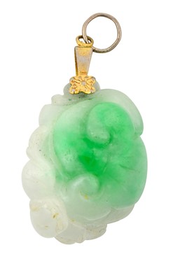 Lot 2350 - A Jade Pendant carved to depict a cloud scroll,...