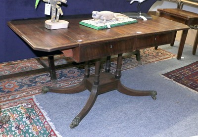 Lot 1365 - A 19th Century Crossbanded Mahogany Sofa Table,...