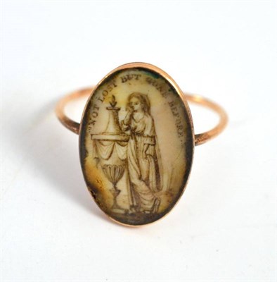Lot 33 - A late 18th century gold mourning ring, dated 1782