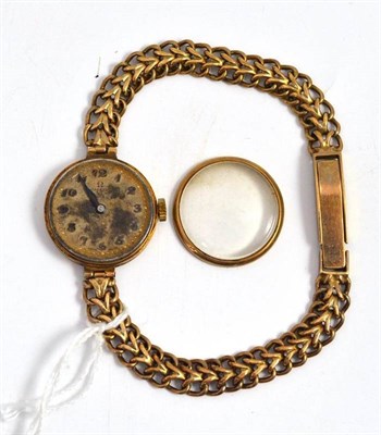 Lot 34 - A lady's Omega wristwatch bracelet, hallmarked 9ct gold