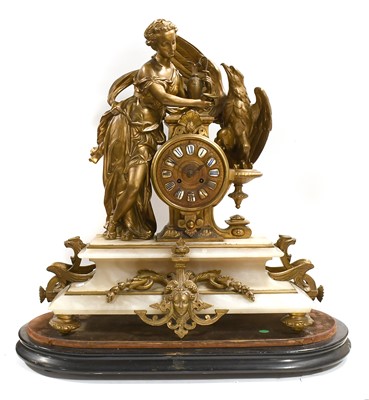 Lot 788 - A French Gilt Metal Striking Mantel Clock,...