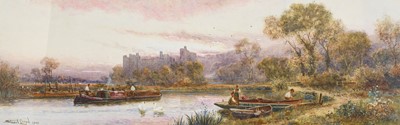 Lot 578 - Walter Stuart Lloyd (1845-1959) River scene...